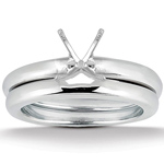 Comfort Fit Matching Ring Setting in 18K White Gold