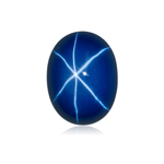 1.97-3.35 Cts of 9x7 mm Oval Cabochon Synthetic German Lab Created Sapphire ( 1 pc ) Loose Gemstone