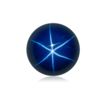 1.74-2.10 Cts of 7 mm Round Cabochon Synthetic German Lab Created Sapphire ( 1 pc ) Loose Gemstone