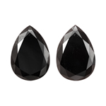 4.23 Cts AAA Pear Cut ( 2 pcs ) Loose Fancy Black Diamond