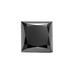 3.57 Cts of 8.06x8.0x5.9 mm AAA Princess Cut ( 1 pc ) Loose Fancy Black Diamond