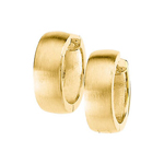 Shiny Doom-Shaped Snuggable Hinged Earring in 14K Yellow Gold