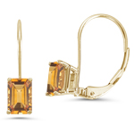 1.32 Ct Citrine Stud Earrings in 14K Yellow Gold