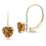 1.34 Ct Citrine Stud Earrings in 14K Yellow Gold
