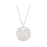 Love 18 inch Necklace with Diamond & Rhodium Plate