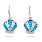 AA Special cut Created Opal Earrings in Sterling Silver
