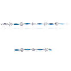 Created Opal Bracelet in Sterling Silver