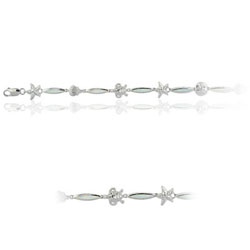 Sea Animal Enamel Bracelet in Sterling Silver