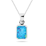 Enamel Emerald Pendant in Sterling Silver
