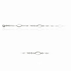 Round and Oval Link Fancy Bracelet in Sterling Silver