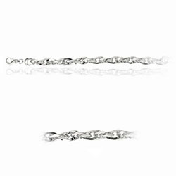  7.50 Inches Intertwine Double Oval Fancy Link Bracelet in Sterling Silver