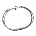 Black & White Bracelet in Sterling Silver