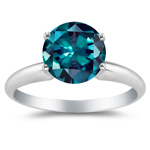 6.5 mm AAA Round Lab Created Alexandrite Ring in Silver