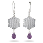 1.00-1.40 Cts Amethyst Earrings in Sterling Silver