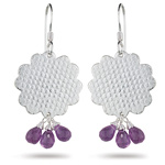 4.00 Cts Amethyst Earrings in Sterling Silver