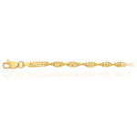 Adjustable Beads Anklet in 14K Yellow Gold