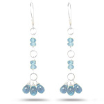 3.00-4.00 Cts Aquamarine Earrings in Sterling Silver