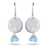 1.58 Cts Aquamarine Earrings in Sterling Silver