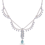 7.00 Ct Aquamarine Necklace in Sterling Silver