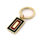 Fashion Key Ring in Stainless Steel with 23K Gold & Rhodium Electroplate