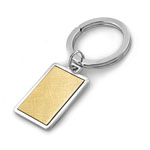 Fashion Key Ring in Stainless Steel with 23K Gold & Rhodium Electroplate