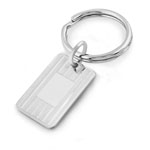 Fashion Key Ring in Stainless Steel with 23K Gold & Rhodium Electroplate