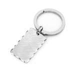 Fashion Key Ring in Stainless Steel with 23K Gold & Rhodium Electroplate