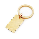 Fashion Key Ring in Stainless Steel with 23K Gold & Rhodium Electroplate
