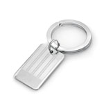 Fashion Key Ring in Stainless Steel with 23K Gold & Rhodium Electroplate