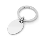 Fashion Key Ring in Stainless Steel with 23K Gold & Rhodium Electroplate