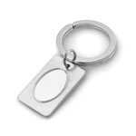 Fashion Key Ring in Stainless Steel with 23K Gold & Rhodium Electroplate