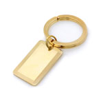 Fashion Key Ring in Stainless Steel with 23K Gold & Rhodium Electroplate