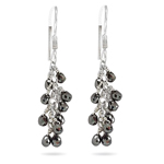 3.65 Ct Black Diamond Briolete Earrings in 18K Gold