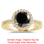 1.73-2.07 Cts Black & Yellow Diamond Ring in 14K Yellow Gold