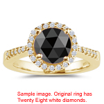 1.88-2.22 Cts Black & White Diamond Ring in 18K Yellow Gold