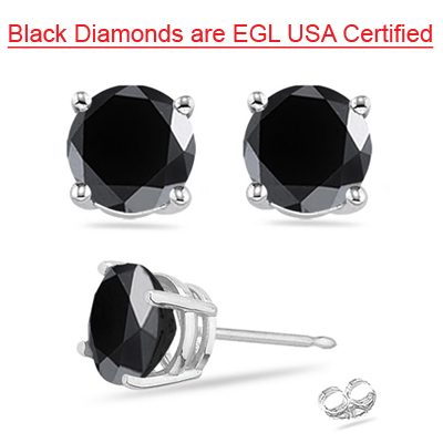 3.95-4.44 Cts of 7.10-8.10 mm EGL USA Certified AA Round Black 