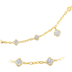 Classico Flower Bracelet in 14K Two Tone Gold