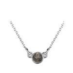 0.75 Cts Brown Diamond Solitaire Pendant in 18K White Gold