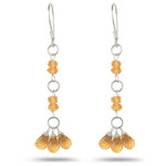 7.60 Cts Citrine Earrings in Sterling Silver