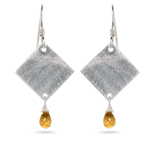 1.50 Cts Citrine Earrings in Sterling Silver