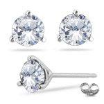 1.50 Ct Round SI2 White Diamond  Stud Earrings in Platinum