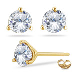 Your Own Beautiful Diamond Stud Earrings in 18K Yellow Gold