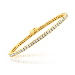 2.00-2.10 Cts  SI2 - I1 clarity and I-J color Diamond Bracelet in 14K Yellow Gold