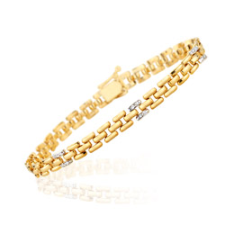 0.08-0.14 Cts  SI2 - I1 clarity and I-J color Diamond Bracelet in 14K Yellow Gold