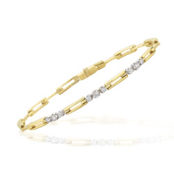 0.30-0.36 Cts  SI2 - I1 clarity and I-J color Diamond Bracelet in 14K Yellow Gold