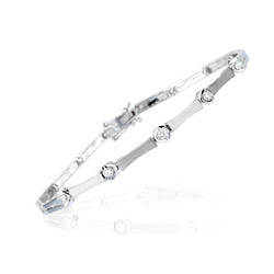 0.22 Cts Diamond Bracelet in 18K White Gold