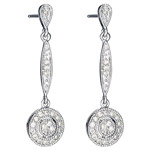 Diamond Earrings - 0.24 Cts Diamond Earrings in 14K White Gold