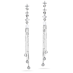 0.33-0.38 Cts  SI2 - I1 clarity and I-J color Diamond Dangle Earrings in 18K White Gold