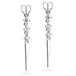 0.20-0.25 Cts  SI2 - I1 clarity and I-J color Diamond Dangle Earrings in 18K White Gold