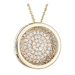 Diamond Pendant - 1.30-1.35 Ct Diamond Round Pendant in 14k Yellow Gold